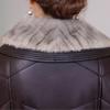 Middle Age Woman Winter Long Faux Sheepskin Coats Fur Collar Elegant Thick Warm Winter Parkas Female Leather Jacket