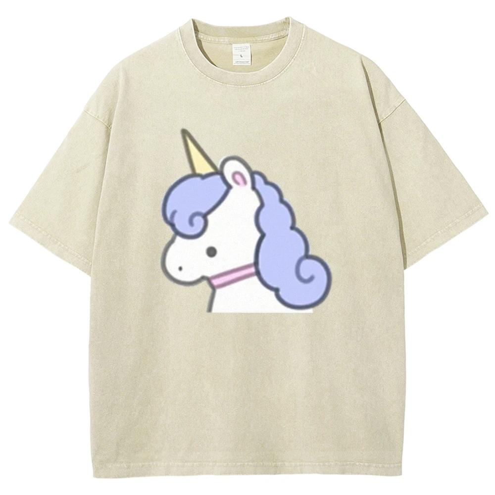 Koszulki graficzne Y2K Koszulki z krótkim rękawem T-shirty Urocze zwierzęta Nadruk Top Ubrania High Street Vintage Streetwear Lato