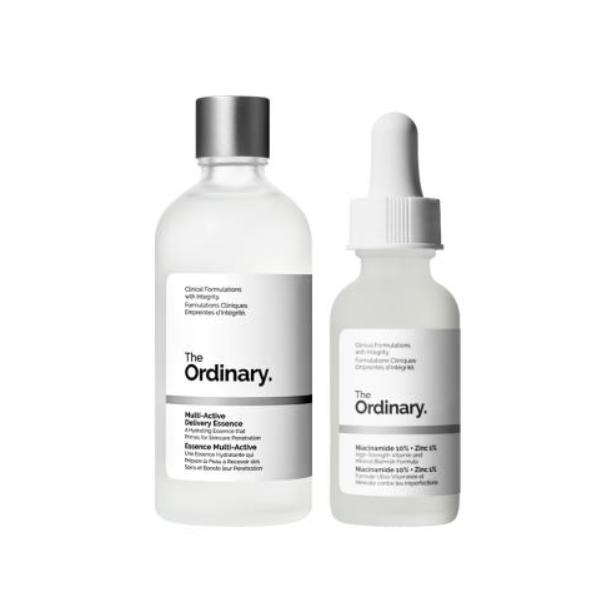 THE ORDINARY Duo Skin Booster (Esencja Multiaktywna 100ml + Niacynamid 10% + Cynk 1% 30ml)  (3 opcje)