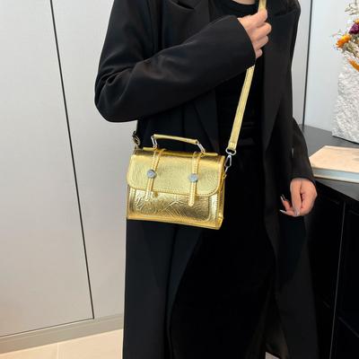 Tasche Damen Frühling 2025 Neue Vielseitige Schulter-Umhängetasche Strukturierte Damen Tragbare Postbote Kleine Quadratische Tasche