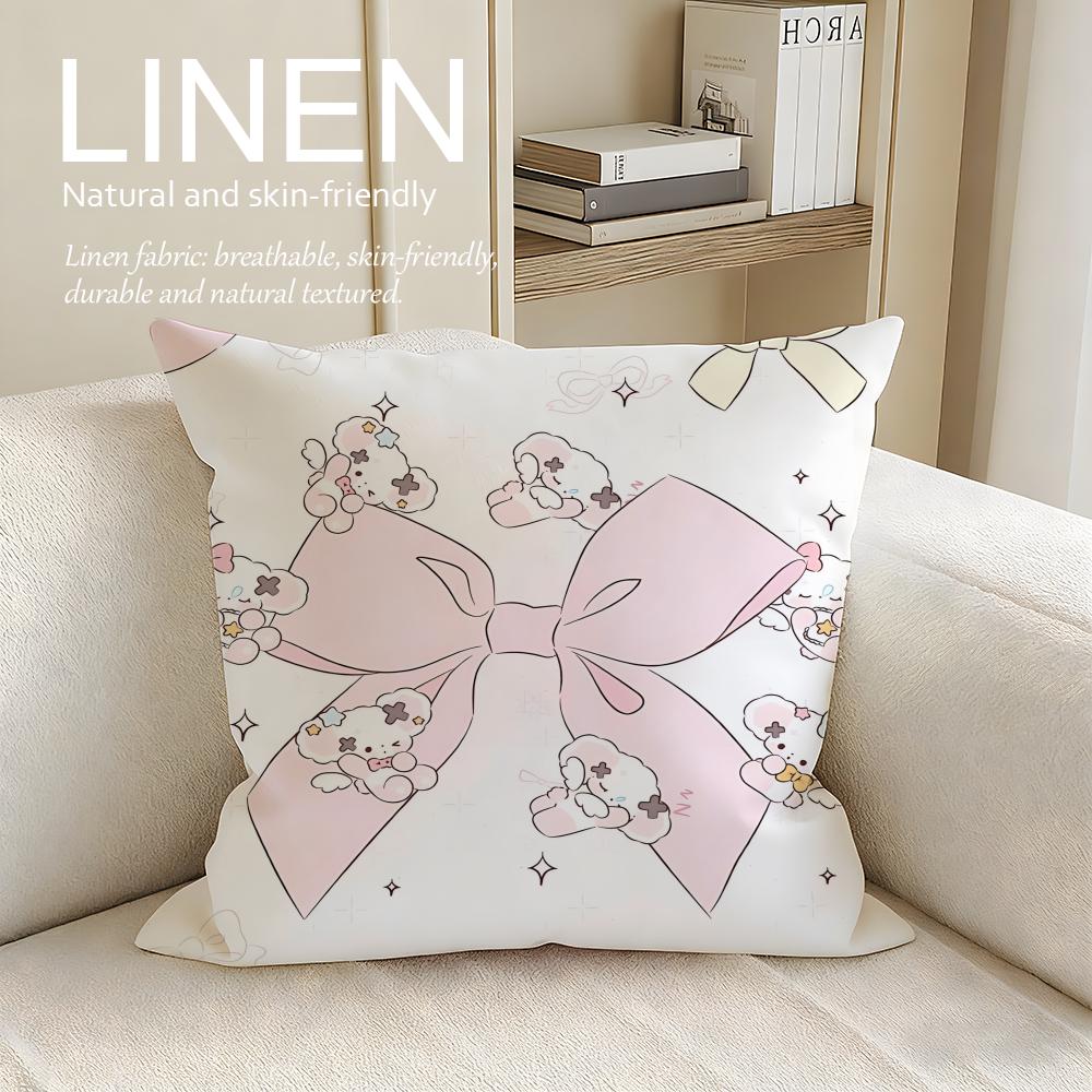 Cute nonomochi Cushion Cover Pillowcase Set Pcs x x Breathable Washable Sofa Cushion Cover