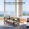 Freestanding Wine Holder Specially Designed Wavy Shelves For Easy Access Easy To Stackable Wine Rack