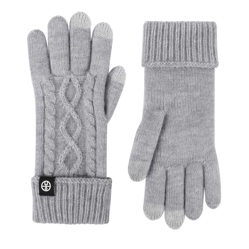 Knitted gloves warm and cold autumn and winter gloves cycling wool twist lengthened and thickened outdoor gloves