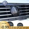 YKPSC1 For VW Volkswagen Jetta MK5 Golf ACC Compatible Gloss Black Front&Rear Logo Covers for VW Golf MK6 / 7 / 7.5 / 8 | Flat Emblem O