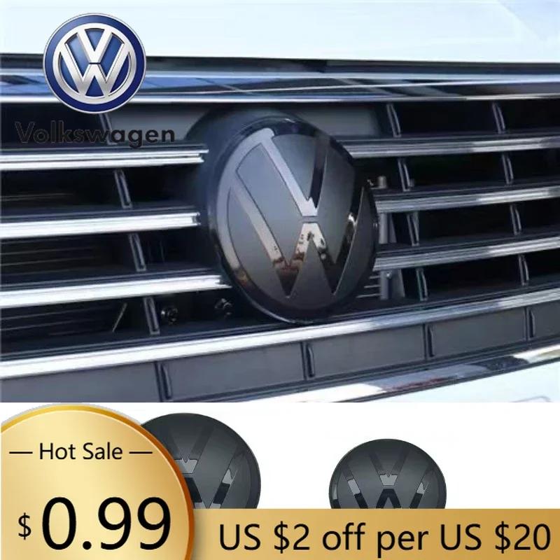 YKPSC1 For VW Volkswagen Jetta MK5 Golf ACC Compatible Gloss Black Front&Rear Logo Covers for VW Golf MK6 / 7 / 7.5 / 8 | Flat Emblem O