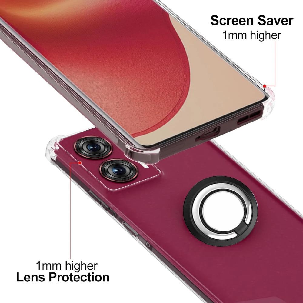 Für Moto Edge 50 Fusion 50ultra, magnetischer Ringhalter, weiche Airbag-Hülle für Motorola Moto Edge50 Fusion 50pro X50 Ultra, stoßfeste, klare Silikonhülle