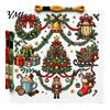 DIY Christmas Ornaments Making Cross Stitch Kit, Winter Holiday Embroidery Xmas Handcraft Kits Tree Craft Kit for Adults, Home Decor Creative