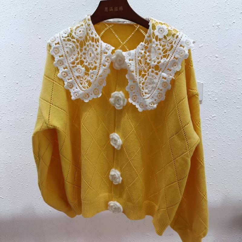 

DAFIFY Women s Fashion Casual Fall Winter Rhombus Print Long Sleeve POLO Neck Sweaters Size: One Size жёлтый