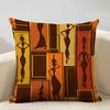 African Oil Painting Cushion Cover Dancing Girl Art Painting Sofa Decorative Pillowcase Home Living Room Pillow Cover 45x45cm