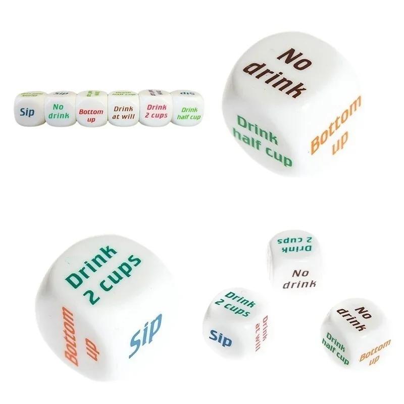 3Pcs New Funny Drinking Sip Dice Roll Decider Die Game Party Bar Club Pub Gift Toy Entertainment Games Drink and Shake The Dice