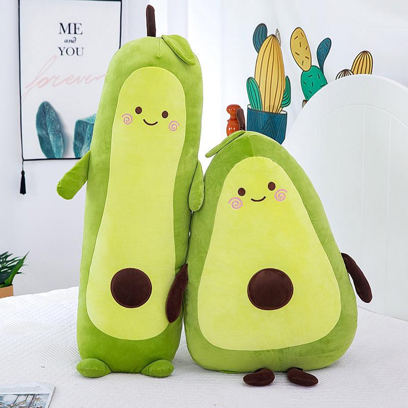 Avocado Plush Hugging Pillow - Green Fruit Doll Sleep Cushion