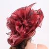 Travel Organza Mesh Hat Flower Bucket Hat Elegant Bridal Wedding Hat  for Women