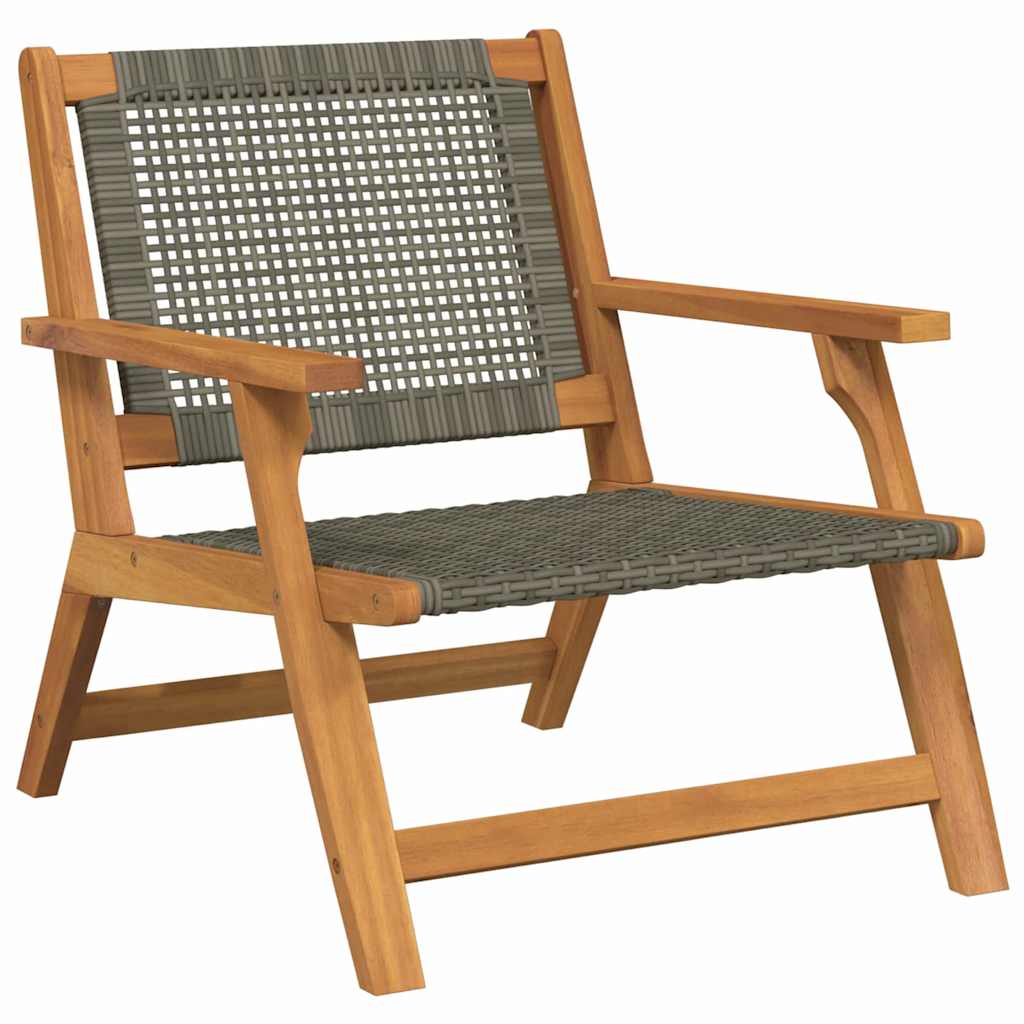 Garden Furniture 2 Pcs Grey 67 X 78 X 73 Cm Solid Acacia Wood