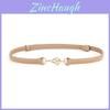 Minimalist Leather Waist Belt For Women With Interlocking Buckle For Dresses And Office Wear