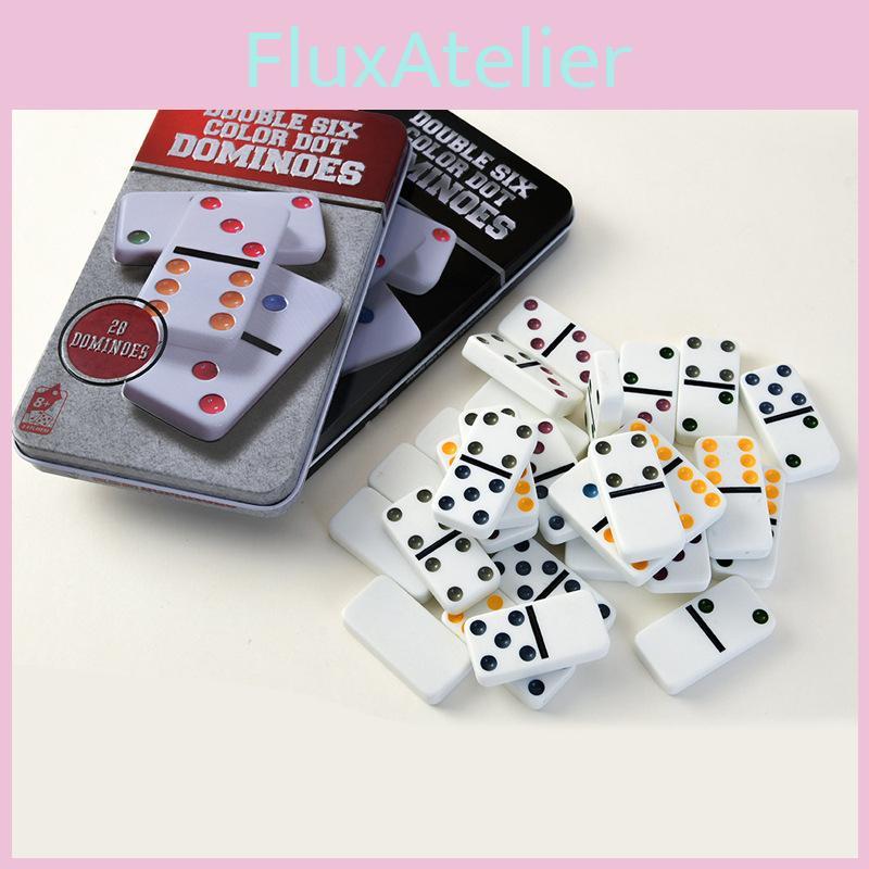 Double Six Colour Dot Dominoes Game With Interactive Play For Children Parent Interaction