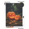 5D Diamond Art Painting Kit Halloween Jacko'Lantern Full Drill Rhinestone Canvas Creative Craft for Home Decoration