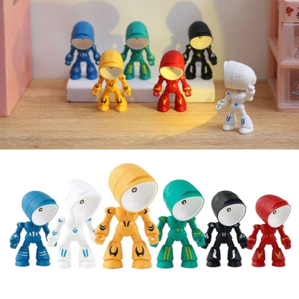 Soothing Glow Robot Lamps Mini Bedside Table Lamps Creative Design LED Desk Lamps  Playroom Decor