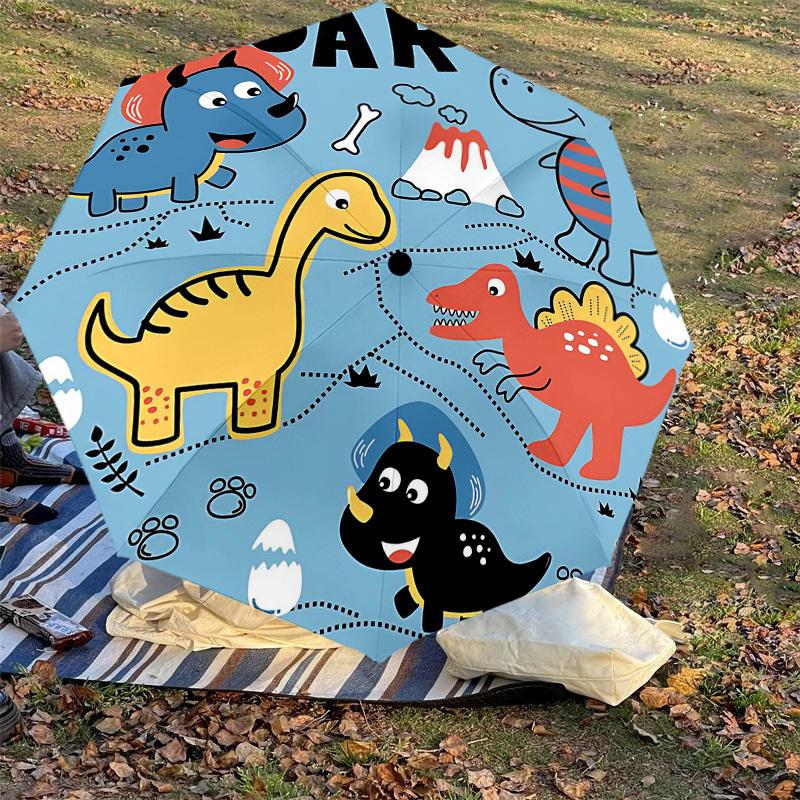 1PC Dinosaur Roar Umbrella-8-Rib Reinforced, Automatic Open, Lightweight & Durable, Fashion Accessory for Outdoor-L0386