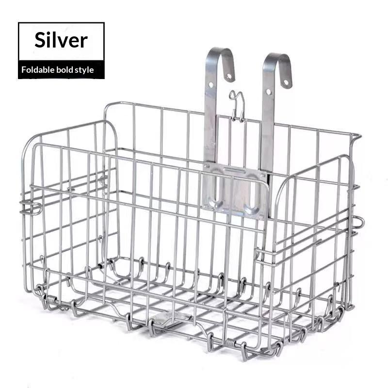 Metal Electric Scooter Rear Storage Basket Sturdy Iron Build Large Capacity Easy Mount For Commuting Grocery Shopping Daily Use