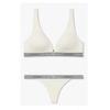 Women S Repeated Logo Padded Bralette Bra Thong 0825381513