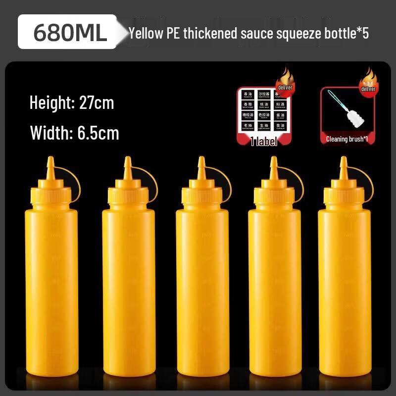 ZISIZ Plastic Squeeze Sauce Bottle