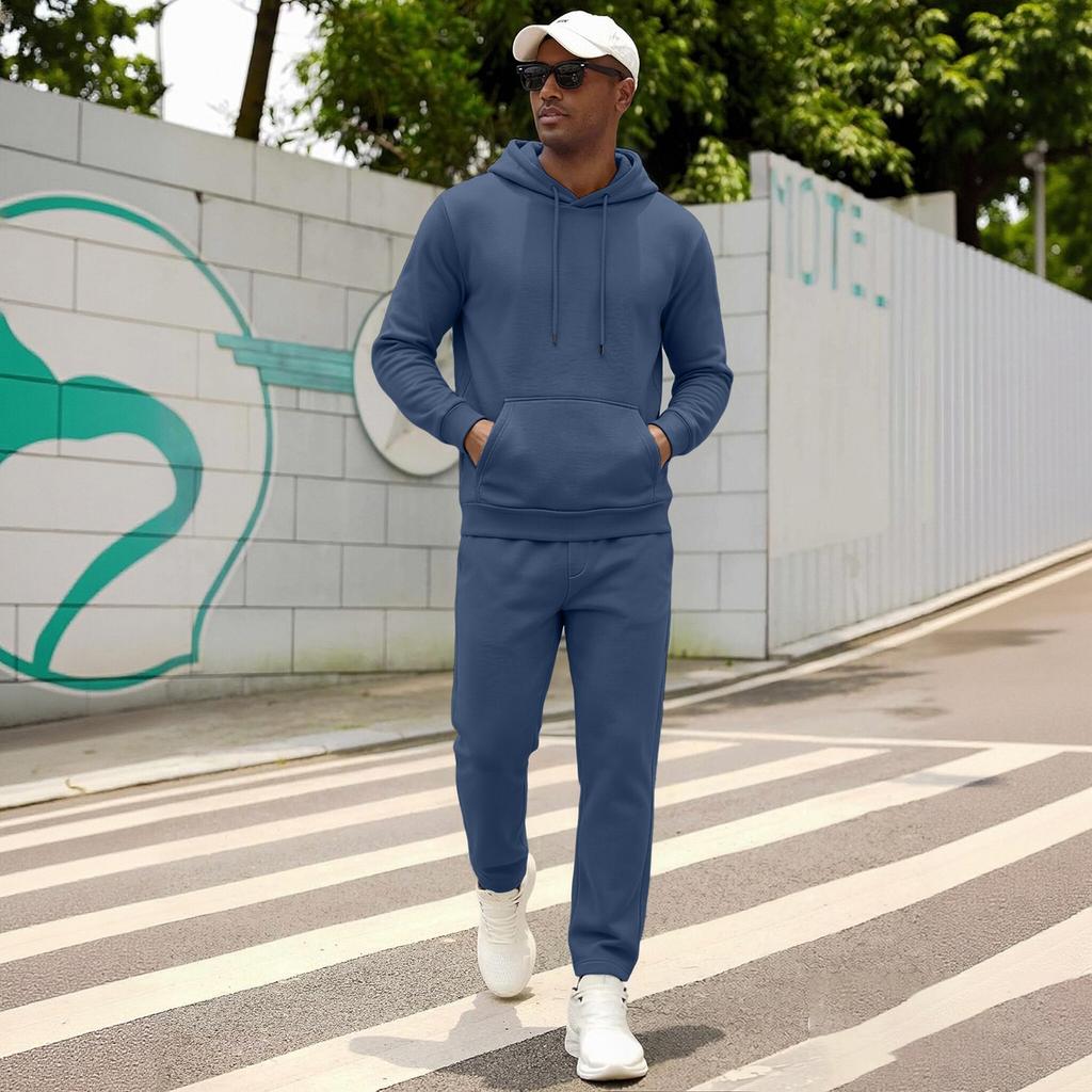 Men's Plus Size Oversized Hoodie and Sweatpants 2 Piece Set Casual Outfit