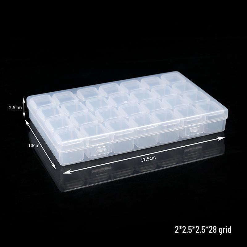 

Nail Art Jewelry Organizer: 56-Compartment Transparent PP Storage Box for Small Parts