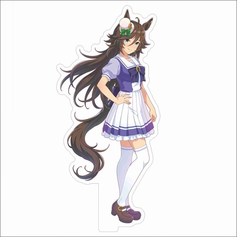 Japan Beautiful Derbil 15 Cm Cartoon Characters Acrylic Double-sided Stand Model Kawaii Cute Office Decoration Panel Permanent Recording Fans