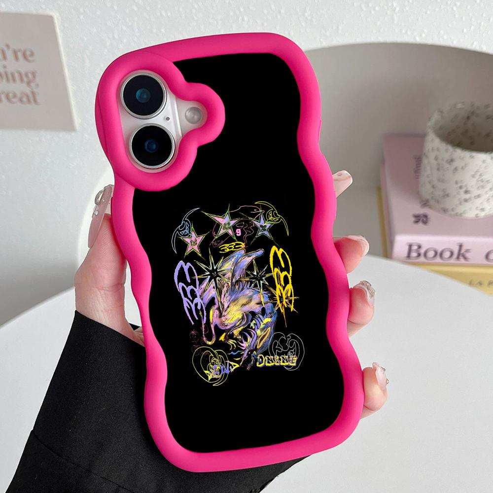 

Bladee 333 Mobile Phone Case for iPhone 17 16 15 14 13 12 11 Air Pro Max Plus Wavy Edge TPU Colorful Cover Cellphones Smartphone iPhone 11