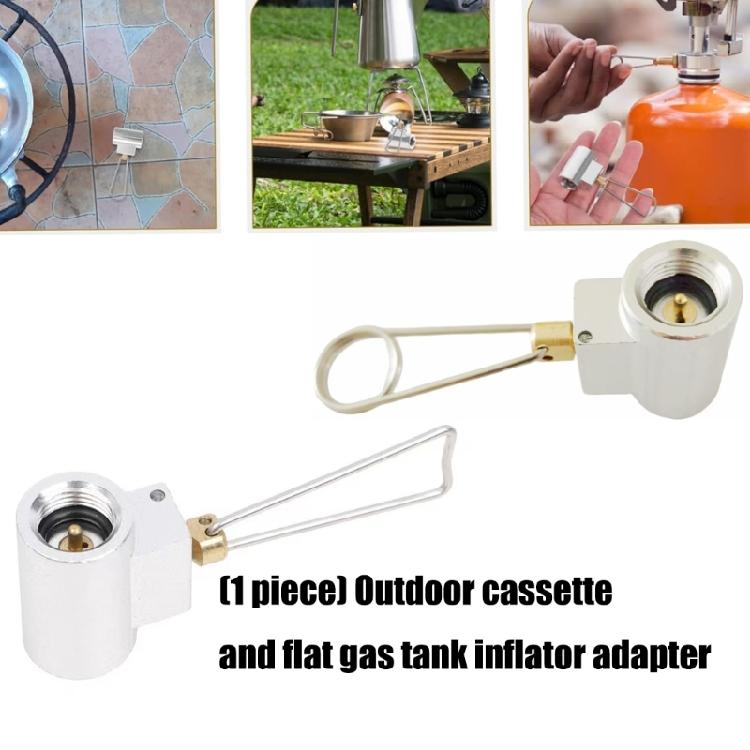 Quick Refuels Propanes Converter Adapter Metal Construction for Camping Flat Gas Tanks Stove Accessory Cooking Essential