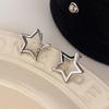 Korean Style Elegant Star Ear Cuffs for Women - Simple & Chic Five-Pointed Star Earrings for Daily Wear