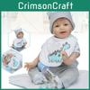 Lebensechte 22-Zoll Realistische Reborn Baby Jungenpuppe Aus Weichem Vinyl-Silikon Für Kleinkinder