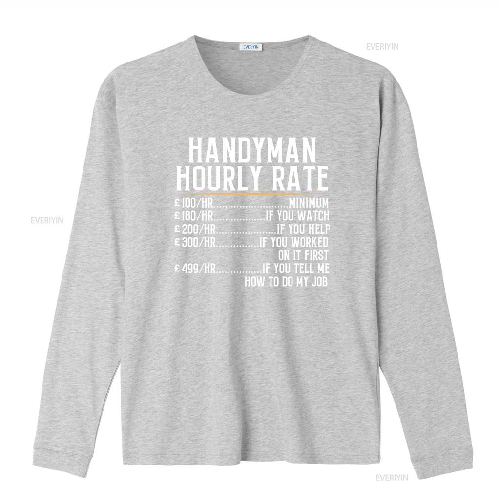 Handyman Hourly Rate Builder Electrician Plumber Gas Carpenter Plasterer T Shirt vintage Washed Top For Everyday Wear Casual