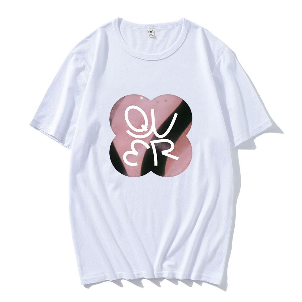 QWER Band Tshirts for Fans Casual Summer Cotton Comfortable Teeshirt Women Unisex Unisex Oneck Tshirts Streetwear Korean