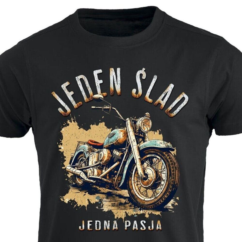 

One Trace One Passion | Polish Motorcycle Rider Motorcyclist T-Shirt 100% Cotton O-Neck Short Sleeve Summer Casual Mens T-shi... 5XL різнокольоровий