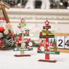 Festival Wood Christmas Decorations Christmas Tree Crafts Tabletop Centerpieces for Indoor Home Shops Decorations