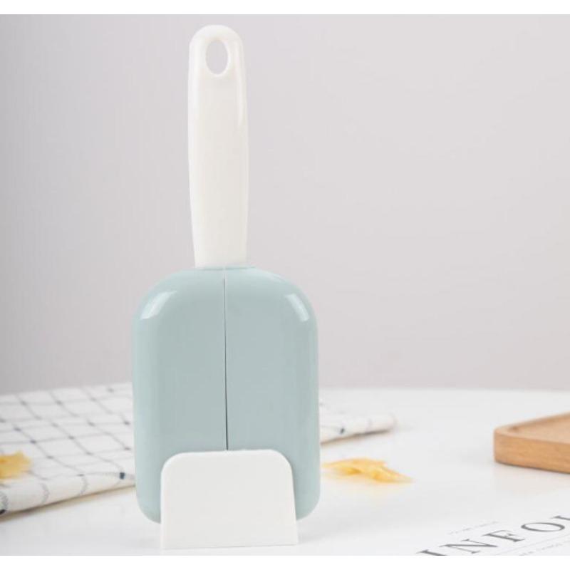 Rice Spoon Storage Rack Can Stand Rice Spoon Automatic Opening and Closing Dust Cover Set Non Stick Rice Spoon. Blue