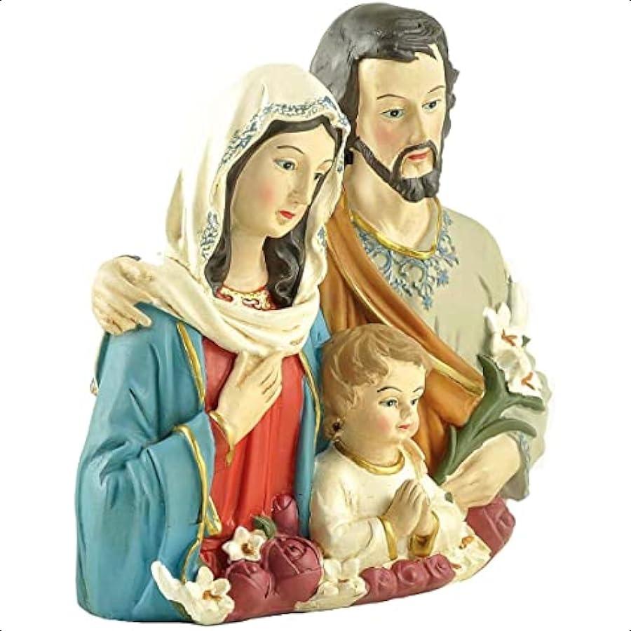 

Религиозная статуэтка Святого Семейства с Младенцем, изящный дизайн, фигура Христа Иисуса и Марии, долговечная коллекция эпохи Возрождения, статуэтка из смолы Му United States