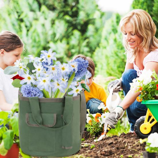 Yousheng 30L Heavy-Duty Waterproof Canvas Tool Storage Bag Large Capacity Garden Tool Tote Easy Carrying Portable Organizer