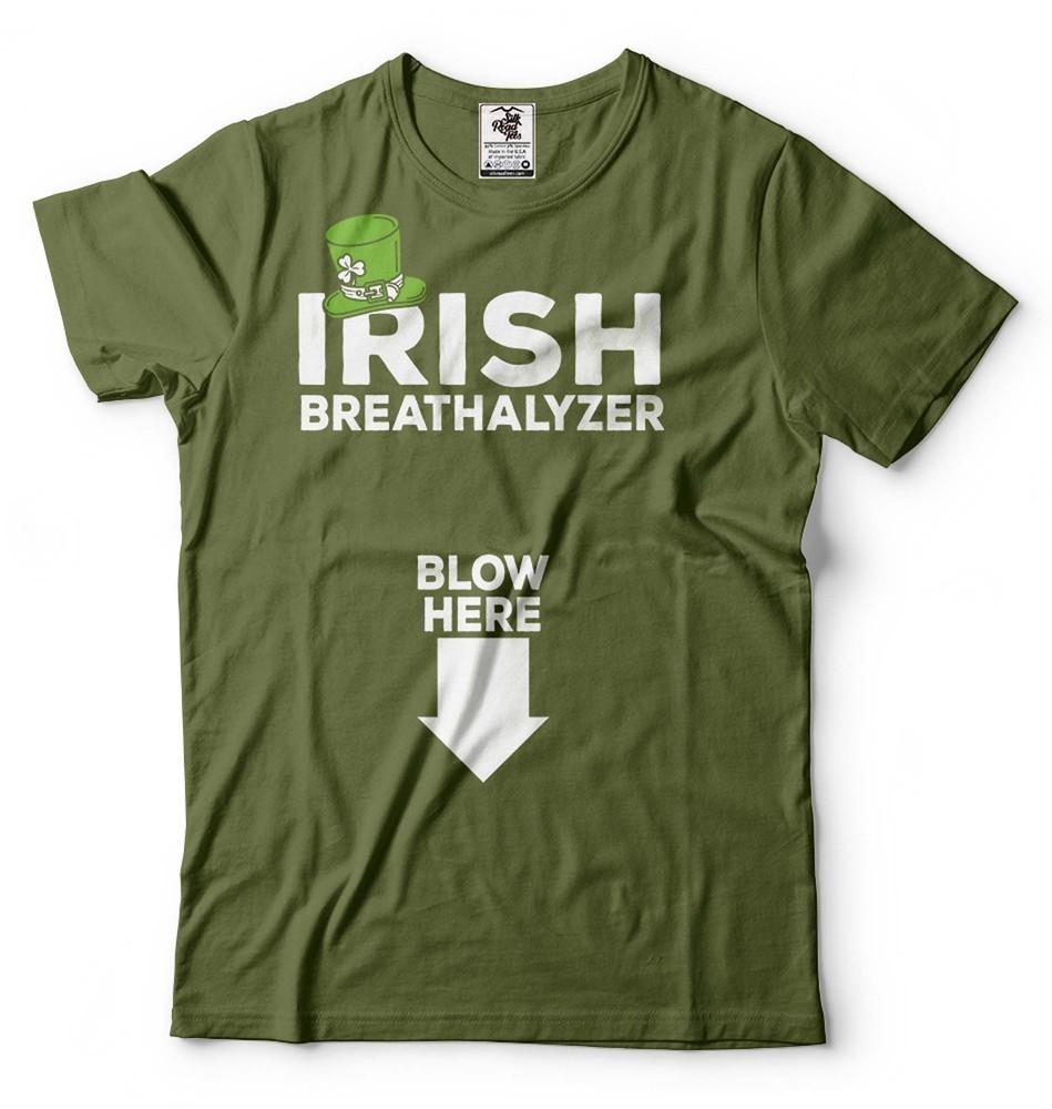 Irish Breathalyzer Funny Shirt St Patrick s Day Tee Saint Patricks Gift For Him Unisex T-Shirt XXXXL