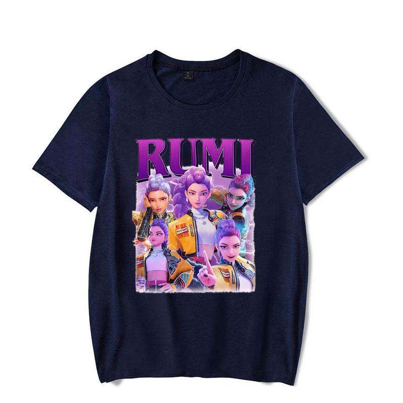Nová K-Pop Demon Hunters Rumi potištěná trička pro ženy muže letní tričko pánské ležérní s krátkým rukávem kulatý výstřih topy trička