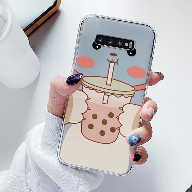 For Samsung Galaxy S10 S10E S 10 Plus Phone Case Cartoon Back Cover Transparent Soft Silicone Flower Funda For Samsung S10+ Cute