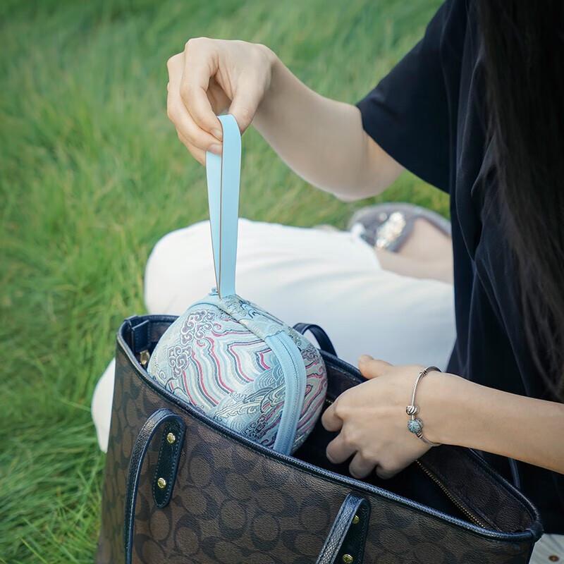 Wanqiantang Blue Sand Glaze Portable Ceramic Travel Tea Set