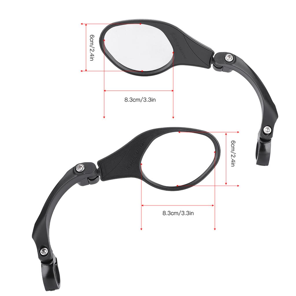 Handlebar Rearview Mirror  Handlebar Review Rear Back View 360 Rotation Mirror for Mountain Road Bikes