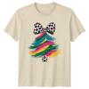 Colorful Christmas Tree Leopard Print Bow Holidays Unisexs Unisexs Graphic Tee