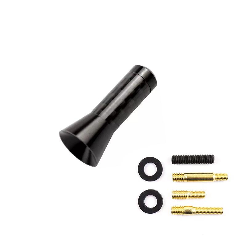 Brand New Carbon Fiber Screw Metal Short Stubby Mast Antenna Car Styling Roof Antenna Enhanced Signal For Benz Car Accessories
