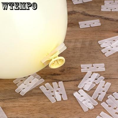 600pcs Plastic Balloon Clips Ties for Sealing H Shape Bulk Balloon Ties Clips Tool for Wedding Party Christmas Birthday Decoration