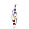 7 Chakra Pendant, 925 Sterling Silver Gemstone Pendant, Multi-Stone Pendant, Spiritual Jewelry, Chakra Healing Pendant, Yoga jewelry