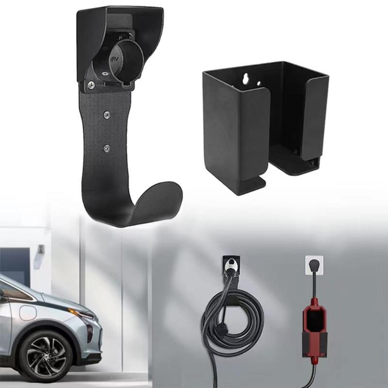 Lockable EVs Charging Cable Storage with Wall Mount Designs EVs Cable Wall Rack Wall Mounted Charging Accessory for Car
