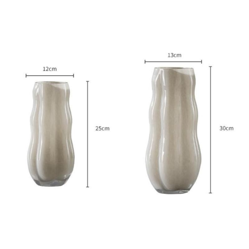 Irregular Glass Vase Wavy Flower Vase Flower Arrangement Accessories Hydroponics Terrarium Home Decoration Accessories